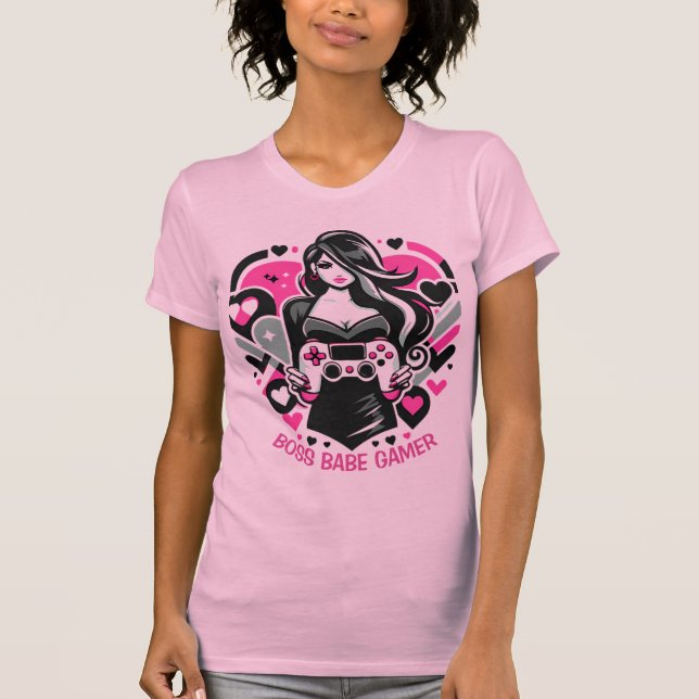 Boss Babe Gamer Shirt Girl Power Gaming (Front)