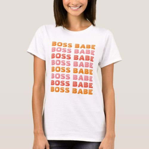 Boss Babe MLM Retro Typography T_Shirt