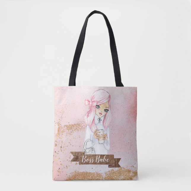 Boss Babe Planner for Boss Girls Tote Bags (Front)