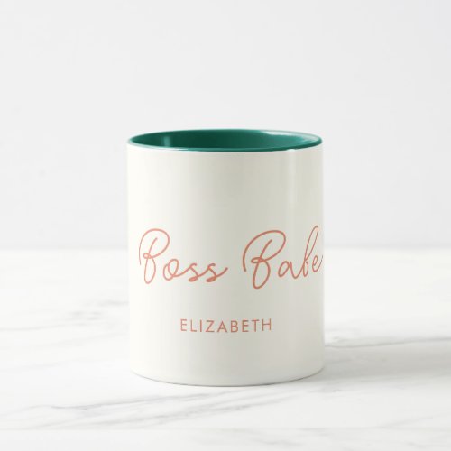Boss Babe Retro Customized name Coffee Mug