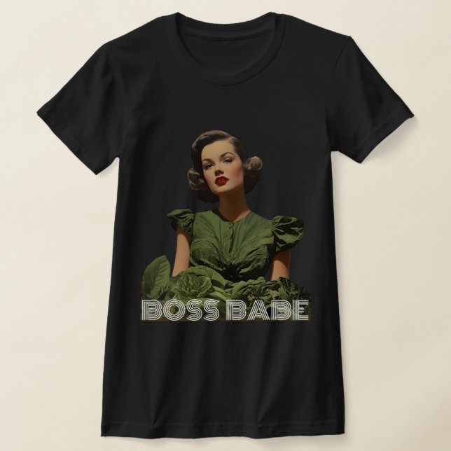 BOSS BABE  Vintage T-shirt  design  (Laydown)