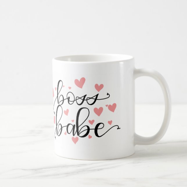 Boss Babe With Hearts Mug (Right)