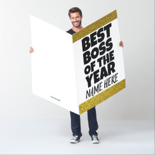 BOSS BIRTHDAY GIANT PERSONALIZED GIANT CARD