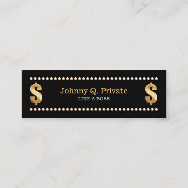 Boss Bling VIP Mini Business Card (Front)