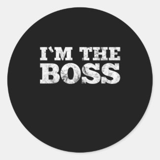 Boss Boss Company Company Funny Saying Classic Round Sticker