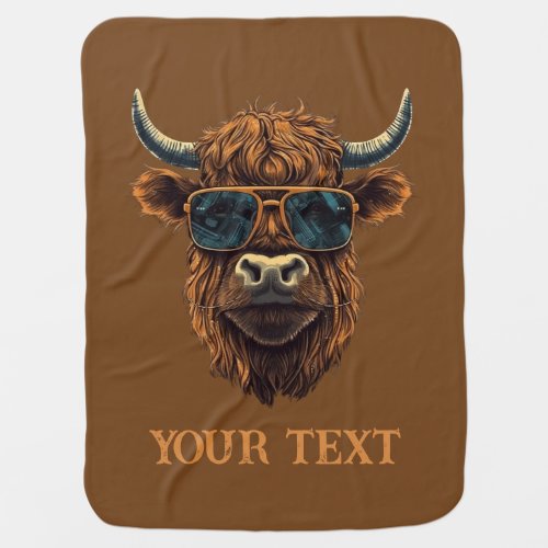 BOSS bOY HIGHLANDER COW Fleece Blanket