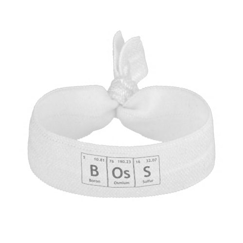 BOsS Chemistry Periodic Table Words Elements Atoms Elastic Hair Tie