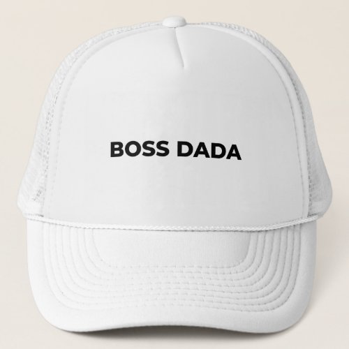 BOSS DADA Simplistic Black On White Luxury Hat