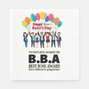 Boss Day Employee Appreciation Big Bad Boss Napkins