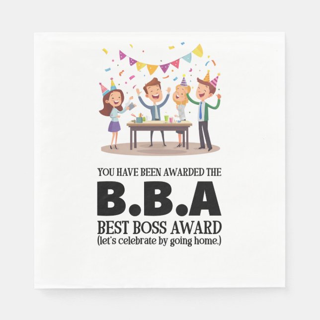 Boss Day Employee Appreciation Big Bad Boss  Napkins (Front)