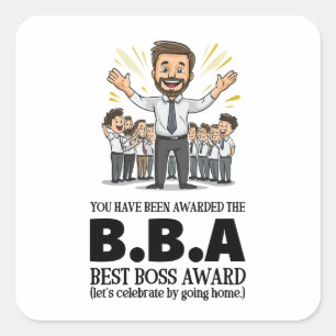 Boss Day Employee Appreciation Big Bad Boss Square Sticker