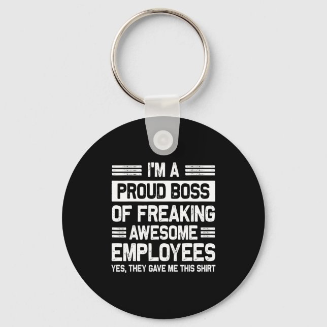 Boss Day Employee Appreciation Office Funny Boss  Keychain (Front)
