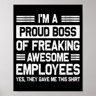 Boss Day Employee Appreciation Office Funny Boss  Poster