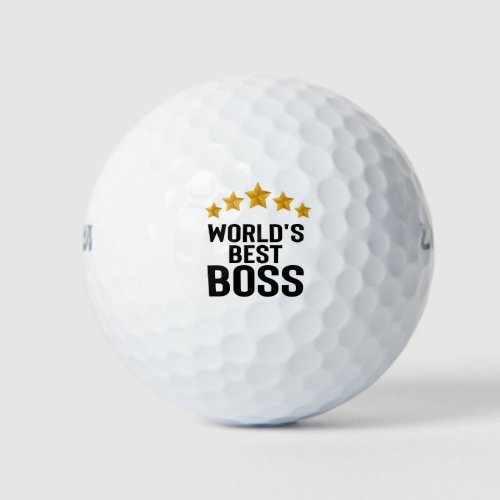 Boss Day Employee Appreciation Worlds Best Boss Golf Balls