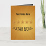 Boss Day Five 5 Star Custom Greeting Card