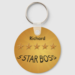 Boss Day Five Star Custom STD Keychain