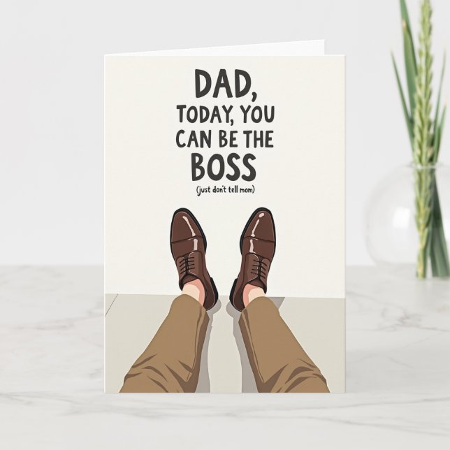 Boss Day For Dad Art Card (Front)