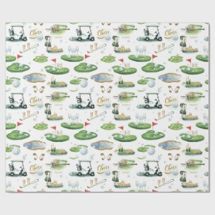 Boss Day for golfer Wrapping Paper