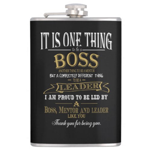 Boss day Gift retirement leaving Flask