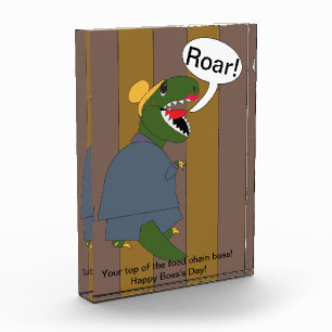 Boss Day Lady Dinosaur Funny Personalize Award