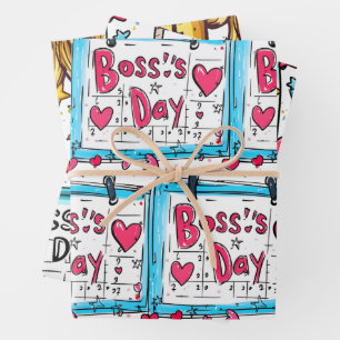 Boss Day Wrapping Paper Sheets