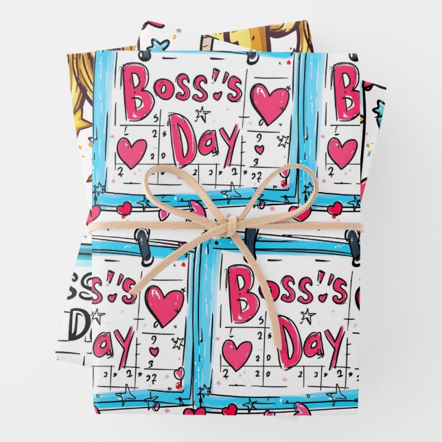 Boss Day  Wrapping Paper Sheets (In situ)