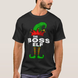 BOSS Elf Family Christmas Group Matching PJ T-Shirt