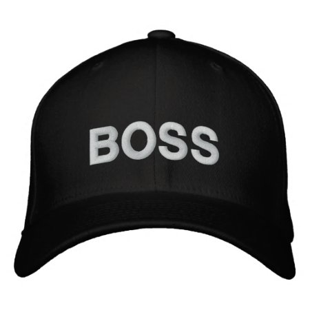Boss Embroidery Black Hat