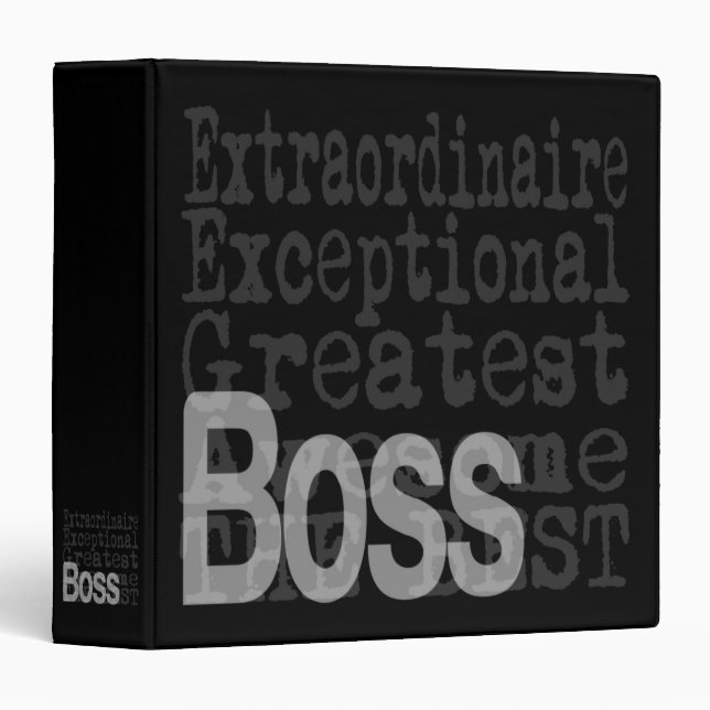 Boss Extraordinaire 3 Ring Binder (Front/Spine)