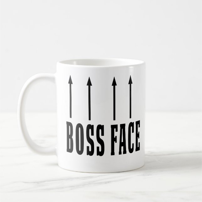 Boss Face Funny Boss Quotes Humor Gifts Idea Coffee Mug (Left)