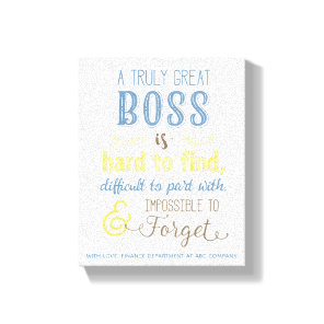 Boss Farewell / Retirement Gift Canvas Print