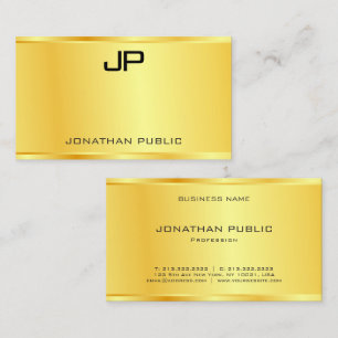 Boss Faux Gold Modern Luxury Template Elegant Business Card