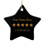 Boss Five 5 Star Christmas Star Ornament Boss Five 5 Star Christmas Star Ornament