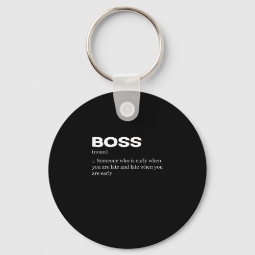 Boss Funny Definition Happy Bosss Day Keychain