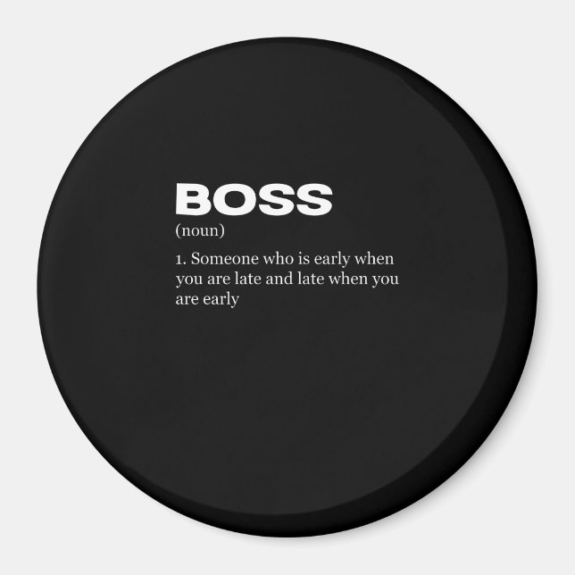 Boss Funny Definition Happy Boss's Day Magnet (Front)