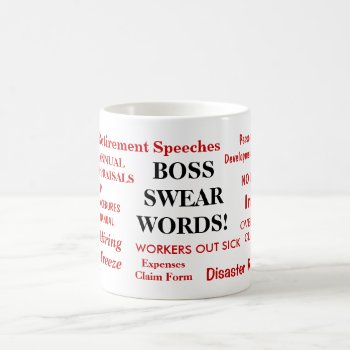 Boss Gift - Funniest Boss Joke Mug - Swear Words by officecelebrity at Zazzle