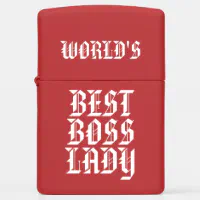 Boss Gifts World's Best Boss Lady Zippo Lighter