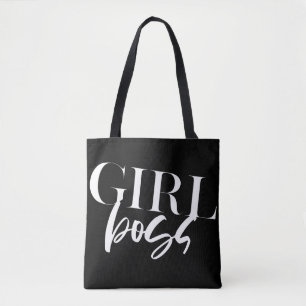 Boss Girl Modern White Text Tote Bag