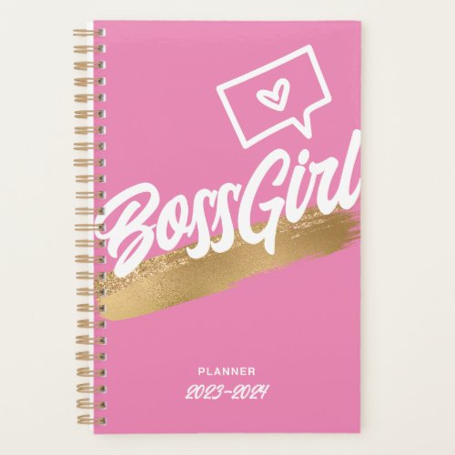 Boss Girl Pink Gold Planner 