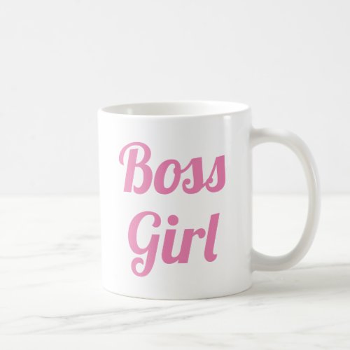 Boss Girl  Slogan Mug  handwritten typo