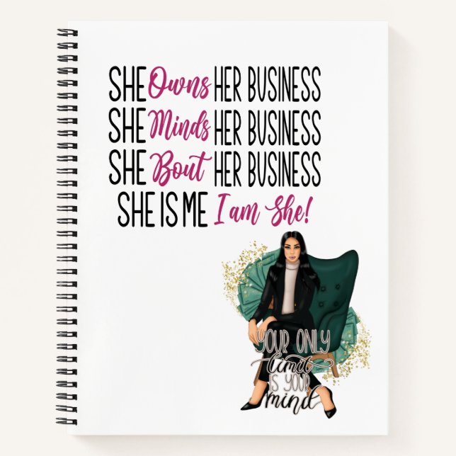 Boss Girl Spiral Notebook (Front)