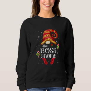 Boss Gnome Matching Family  Christmas Gnome Pjs Sweatshirt