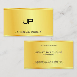 Boss Gold Look Modern Luxury Elegant Template Business Card