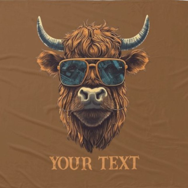 BOSS HIGHLANDER COW Fleece Blanket (Creator Uploaded)