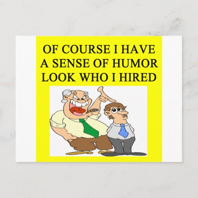 boss humor postcard (Front)