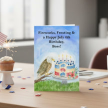 Boss July 4th Birthday Bald Eagle Patriotic