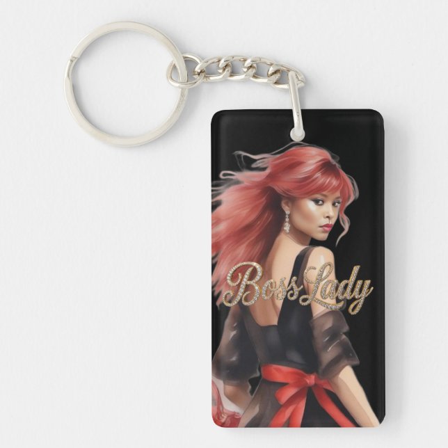 Boss Lady Acrylic Keychain (Front)