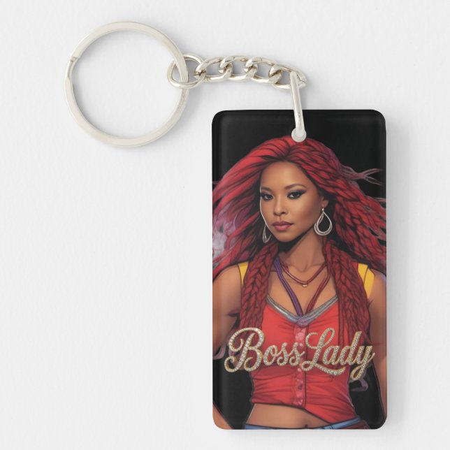 Boss Lady Acrylic Keychain (Front)