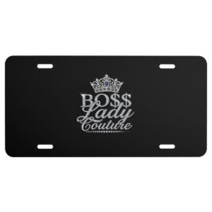 Boss Lady Aluminum License Plate
