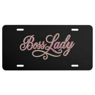 Boss Lady Aluminum License Plate
